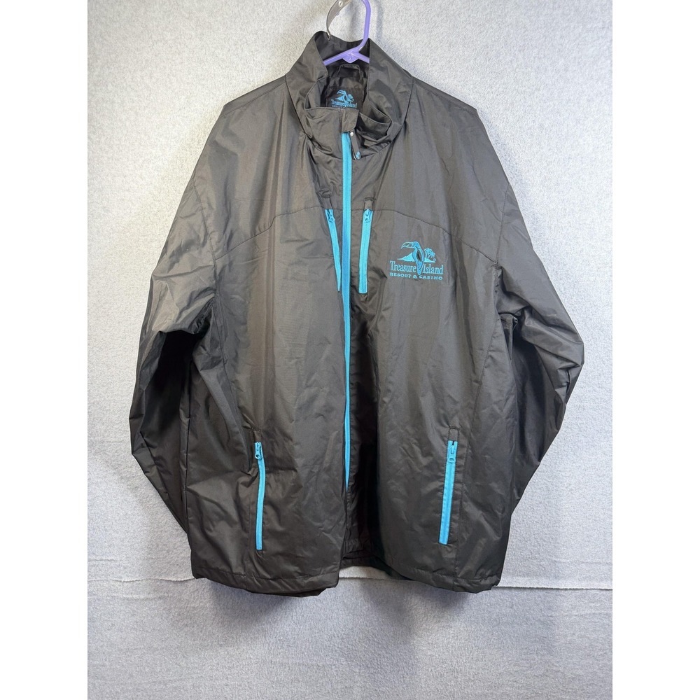 Treasure Island Resort & Casino Jacket Mens 3XL Black‎ Lightweight Windbreaker